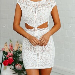 Hello Molly Elegant White Lace Dress